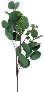 Premium Faux Deep Green Eucalyptus Bush