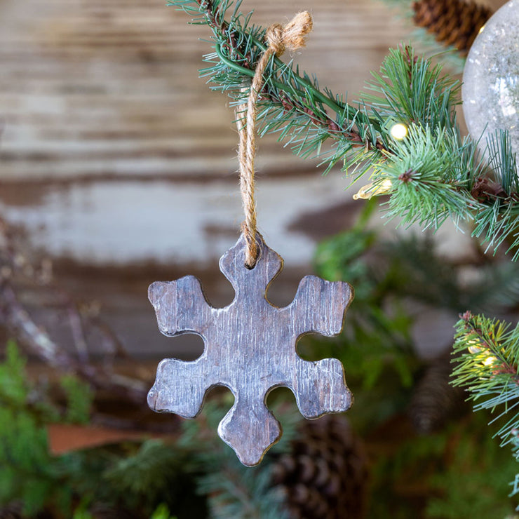 Wooden Snowflake Ornament, Small - Shop House Market