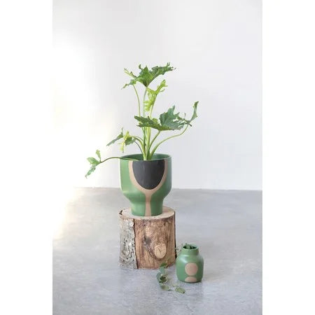 Green Stoneware Vase